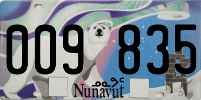 NU license plate 009835