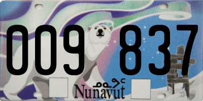 NU license plate 009837