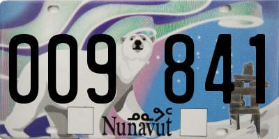 NU license plate 009841