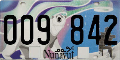 NU license plate 009842