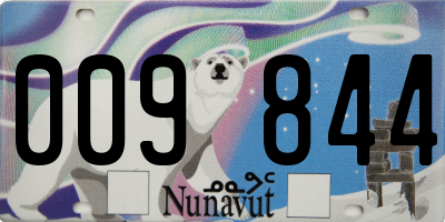 NU license plate 009844