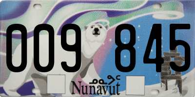 NU license plate 009845