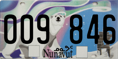 NU license plate 009846