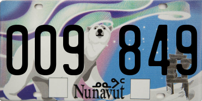 NU license plate 009849