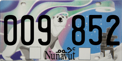 NU license plate 009852