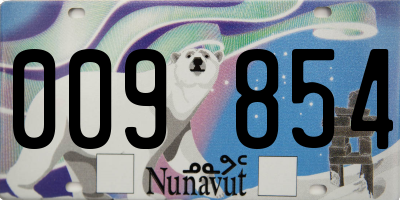 NU license plate 009854