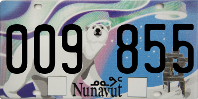 NU license plate 009855