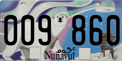 NU license plate 009860