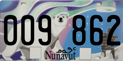 NU license plate 009862