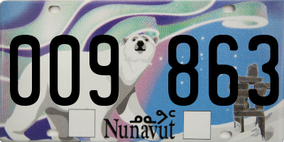 NU license plate 009863