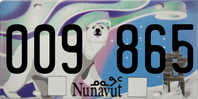 NU license plate 009865