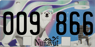 NU license plate 009866