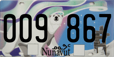 NU license plate 009867