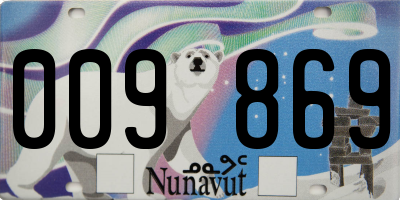 NU license plate 009869