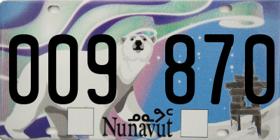 NU license plate 009870