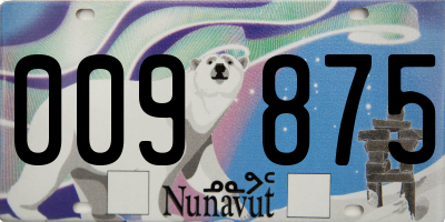 NU license plate 009875