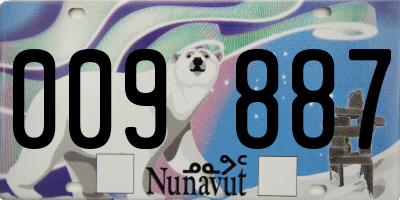 NU license plate 009887