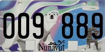 NU license plate 009889