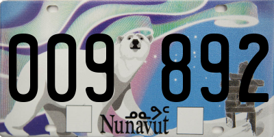 NU license plate 009892