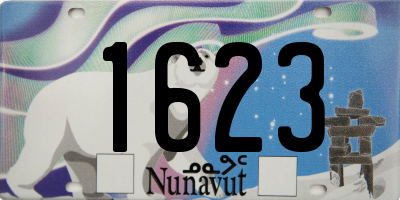 NU license plate 1623