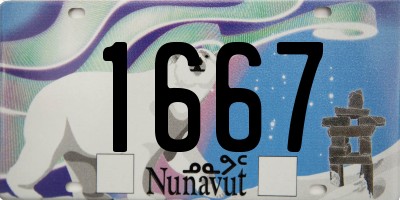 NU license plate 1667