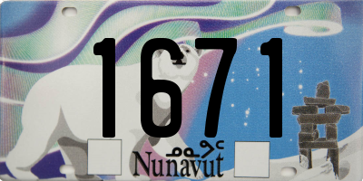 NU license plate 1671