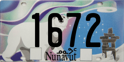 NU license plate 1672