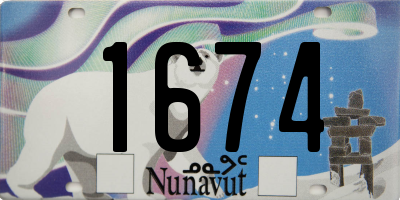 NU license plate 1674