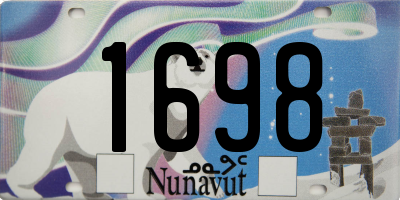 NU license plate 1698