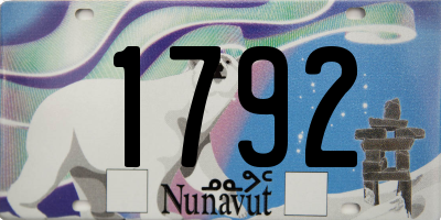 NU license plate 1792