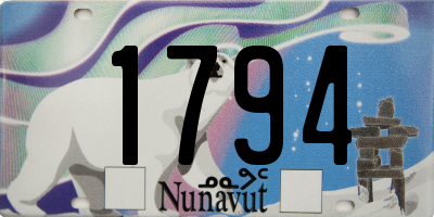 NU license plate 1794