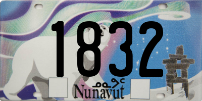 NU license plate 1832