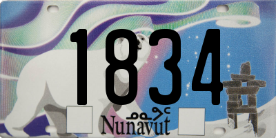 NU license plate 1834