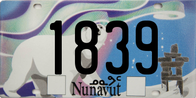 NU license plate 1839