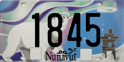 NU license plate 1845