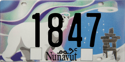 NU license plate 1847