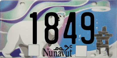 NU license plate 1849