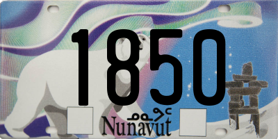 NU license plate 1850