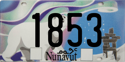 NU license plate 1853