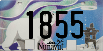 NU license plate 1855