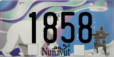 NU license plate 1858