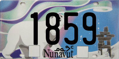 NU license plate 1859