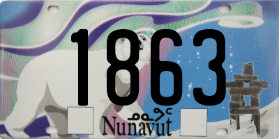 NU license plate 1863