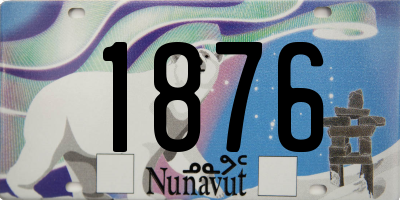 NU license plate 1876