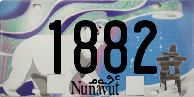 NU license plate 1882