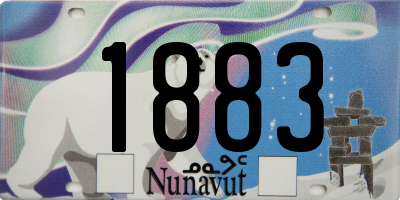 NU license plate 1883