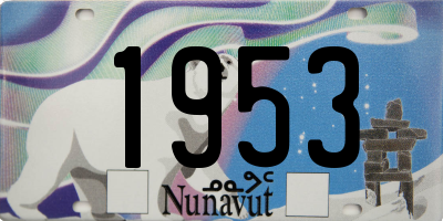 NU license plate 1953