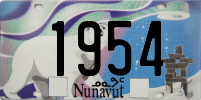 NU license plate 1954