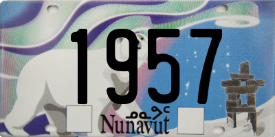 NU license plate 1957