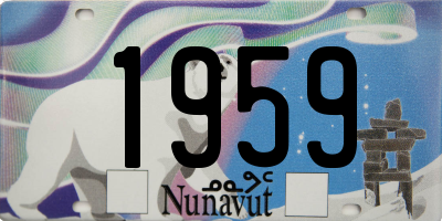 NU license plate 1959